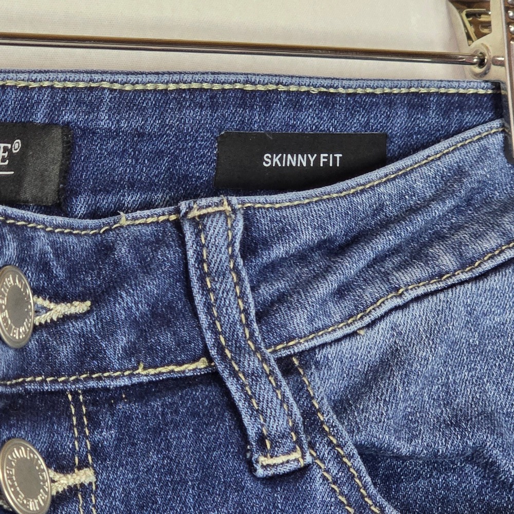 Judy Blue JB88477 Skinny Jeans Women 9/29 Dark Wash Cotton Blend Distressed Edgy - Picture 6 of 7